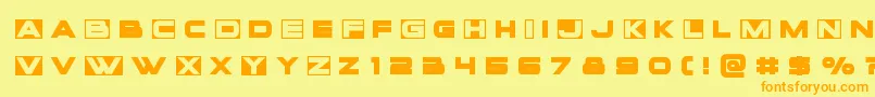 Voxboxtitle Font – Orange Fonts on Yellow Background