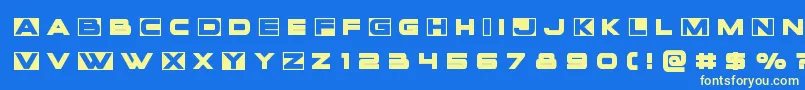 Шрифт Voxboxtitle – жёлтые шрифты на синем фоне