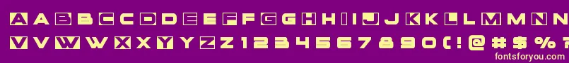 Voxboxtitle Font – Yellow Fonts on Purple Background