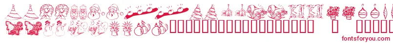 KR Christmas Dings 2004 Two Font – Red Fonts