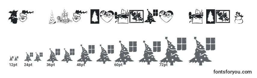 KR Christmas Time Font Sizes