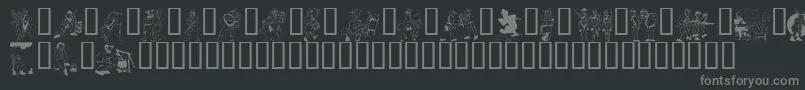 KR Civil War Font – Gray Fonts on Black Background