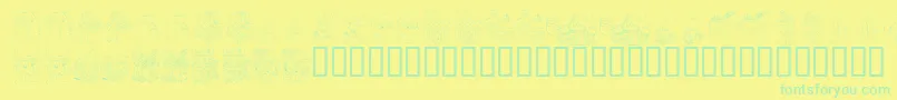 Weitere Informationen zur KR Color Me Christmas 2002-Schriftart KR Color Me Christmas 2002-Schriftart – Grüne Schriften auf gelbem Hintergrund