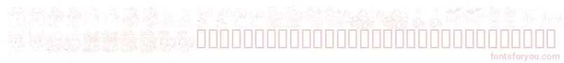 KR Color Me Christmas 2002 Font – Pink Fonts