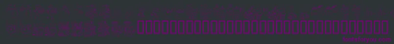 KR Color Me Christmas 2002 Font – Purple Fonts on Black Background