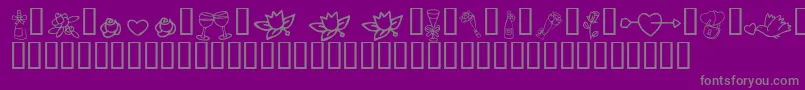 KR Cuori Divertenti 1 Font – Gray Fonts on Purple Background
