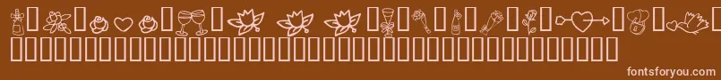 KR Cuori Divertenti 1 Font – Pink Fonts on Brown Background