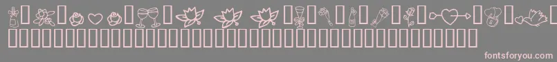 fuente KR Cuori Divertenti 1 – Fuentes Rosadas Sobre Fondo Gris