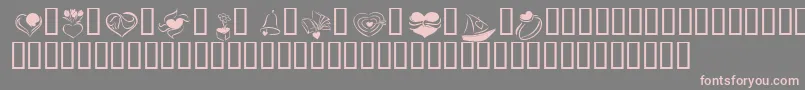 KR Cuori Divertenti 2 Font – Pink Fonts on Gray Background