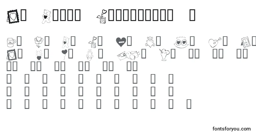 KR Cuori Divertenti 4フォント–アルファベット、数字、特殊文字