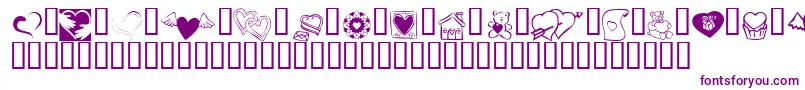 KR Cuori Divertenti 5-fontti – violetit fontit