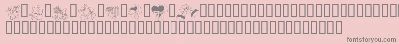 Weitere Informationen zur KR Cuori Divertenti 6-Schriftart KR Cuori Divertenti 6-Schriftart – Graue Schriften auf rosa Hintergrund