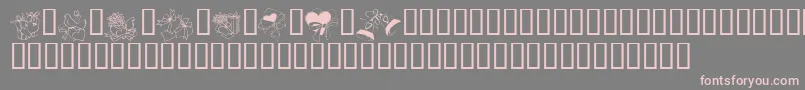KR Cuori Divertenti 6 Font – Pink Fonts on Gray Background