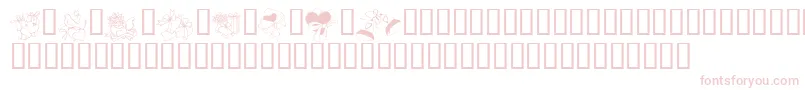 Saiba mais sobre a fonte KR Cuori Divertenti 6 Fonte KR Cuori Divertenti 6 – fontes rosa em um fundo branco