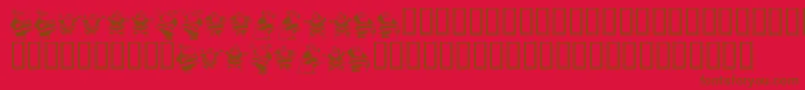 More about KR Eight Santas Font KR Eight Santas Font – Brown Fonts on Red Background