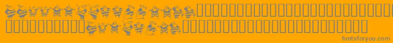 Шрифт KR Eight Santas – серые шрифты на оранжевом фоне