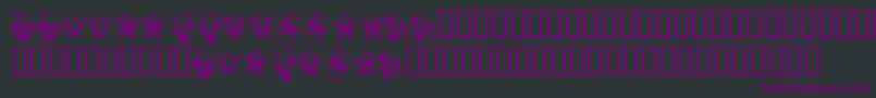 KR Eight Santas Font – Purple Fonts on Black Background