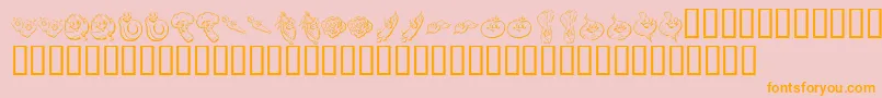 fuente KR Happy Veggies – Fuentes Naranjas Sobre Fondo Rosa
