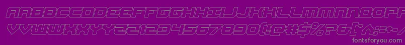 Gearheadoutital Font – Gray Fonts on Purple Background