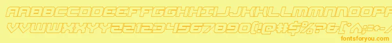 Gearheadoutital Font – Orange Fonts on Yellow Background