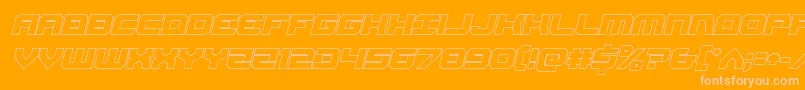 Gearheadoutital Font – Pink Fonts on Orange Background