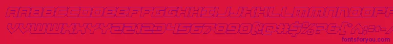 Gearheadoutital Font – Purple Fonts on Red Background