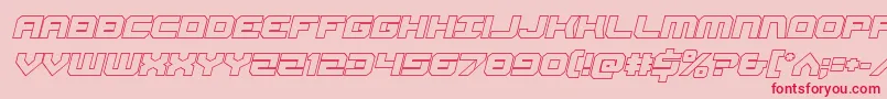 Gearheadoutital Font – Red Fonts on Pink Background