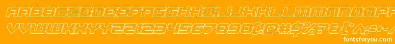 Gearheadoutital Font – White Fonts on Orange Background