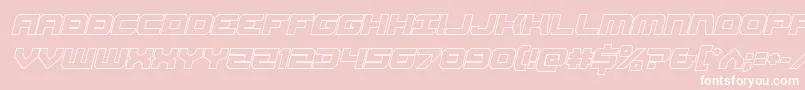 Gearheadoutital Font – White Fonts on Pink Background