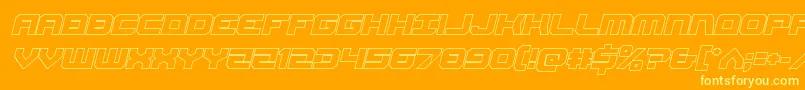 Gearheadoutital Font – Yellow Fonts on Orange Background