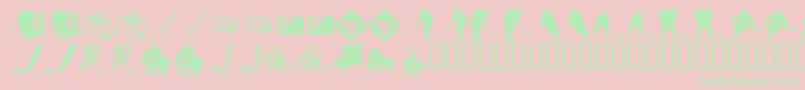 KR Hockey Dings Font – Green Fonts on Pink Background