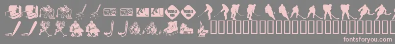 KR Hockey Dings Font – Pink Fonts on Gray Background