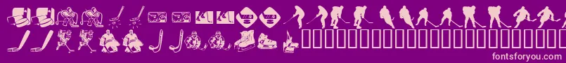 KR Hockey Dings Font – Pink Fonts on Purple Background