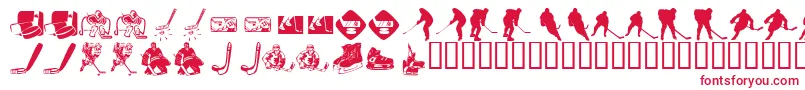 Шрифт KR Hockey Dings – красные шрифты