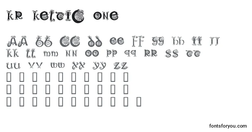 Schriftart KR Keltic One – Alphabet, Zahlen, spezielle Symbole