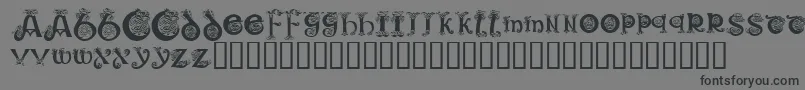 KR Keltic One Font – Black Fonts on Gray Background