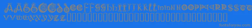 KR Keltic One-Schriftart – Graue Schriften auf blauem Hintergrund