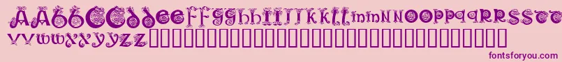 KR Keltic One-Schriftart – Violette Schriften auf rosa Hintergrund