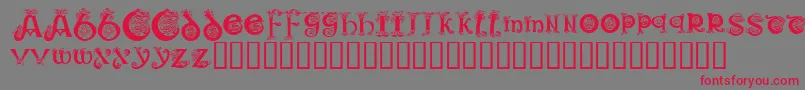 KR Keltic One Font – Red Fonts on Gray Background