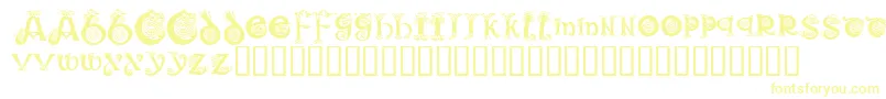 KR Keltic One Font – Yellow Fonts on White Background