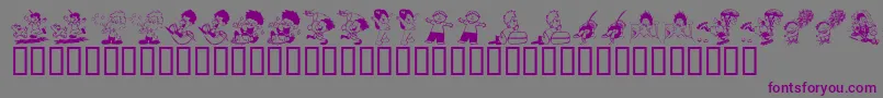 KR Kidlets Font – Purple Fonts on Gray Background