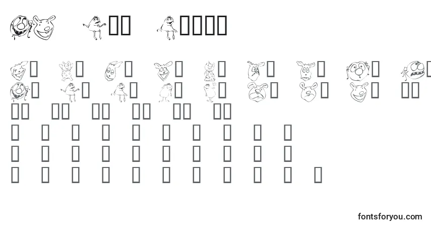 Schriftart KR Lil Mites – Alphabet, Zahlen, spezielle Symbole