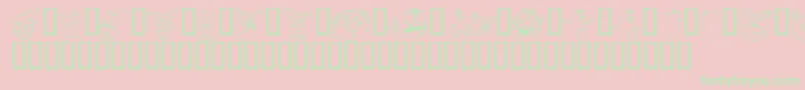 KR Lil Mites Font – Green Fonts on Pink Background
