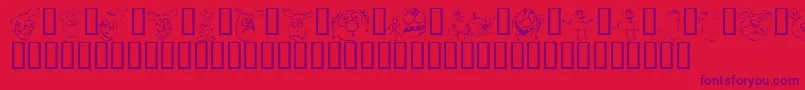 fuente KR Lil Mites – Fuentes Moradas Sobre Fondo Rojo