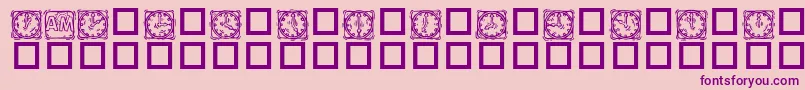 KR Lotsa Time Dings Font – Purple Fonts on Pink Background