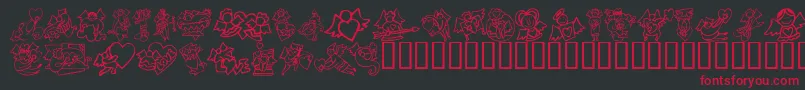 fuente KR Love Angels – Fuentes Rojas Sobre Fondo Negro