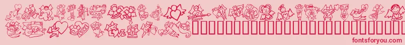 fuente KR Love Angels – Fuentes Rojas Sobre Fondo Rosa