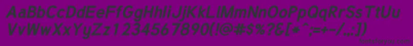 TuffyBoldItalic Font – Black Fonts on Purple Background