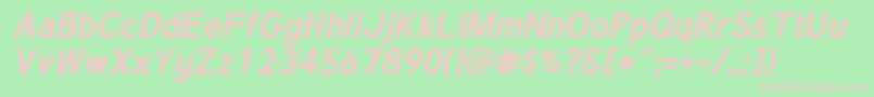 TuffyBoldItalic Font – Pink Fonts on Green Background