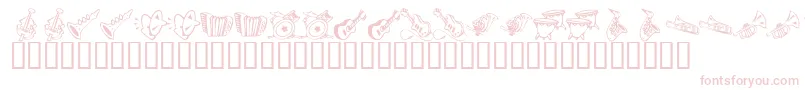 KR Music Class Font – Pink Fonts on White Background